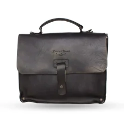 Aktówka - plecak biznesowy z certyfikowanej włoskiej skóry "Toscana" Czarny