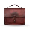 Aktówka - plecak biznesowy z certyfikowanej włoskiej skóry "Toscana" Chianti