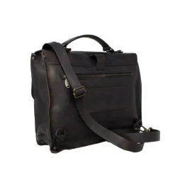 Aktówka - plecak biznesowy z certyfikowanej włoskiej skóry "Toscana" Czarny