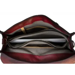 Aktówka - plecak biznesowy z certyfikowanej włoskiej skóry "Toscana" Czerwony