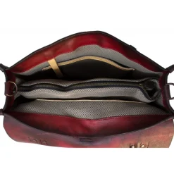 Aktówka - plecak biznesowy z certyfikowanej włoskiej skóry "Toscana" Czerwony