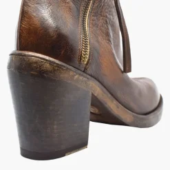 Botki Damskie skórzane "Tronchetto"