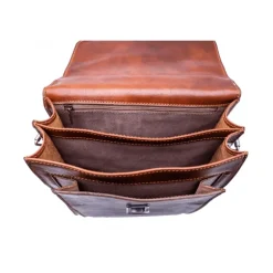 Brązowa saszetka męska skórzana