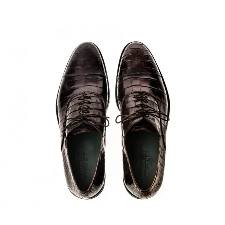 Buty męskie Krokodyl z drobnym ściegiem