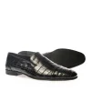 Buty męskie Mokasyny skóra Krokodyla czarny