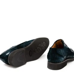 Buty męskie Skóra gładka z krokodyla granatowy