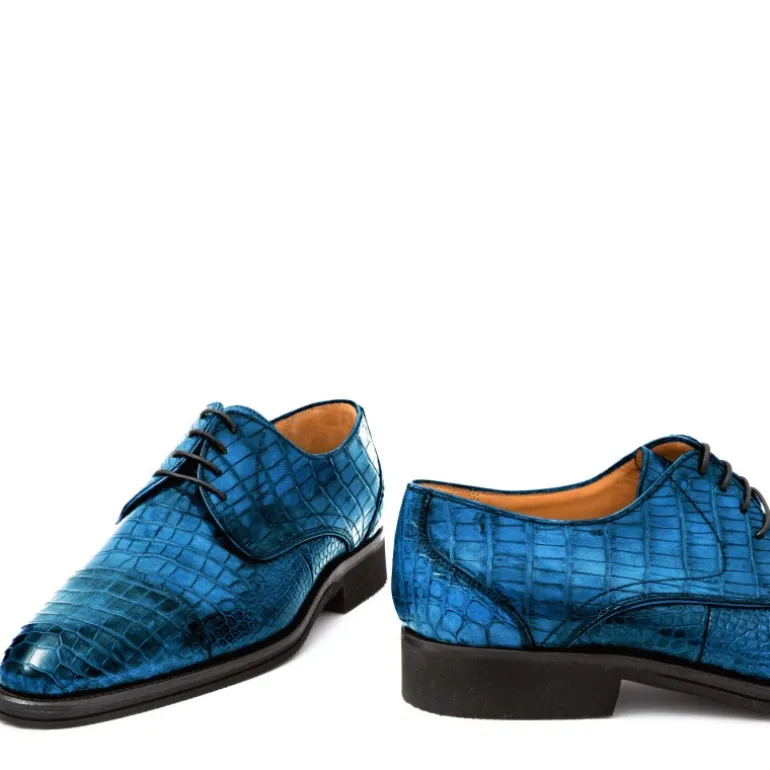 Buty męskie Skóra gładka z krokodyla