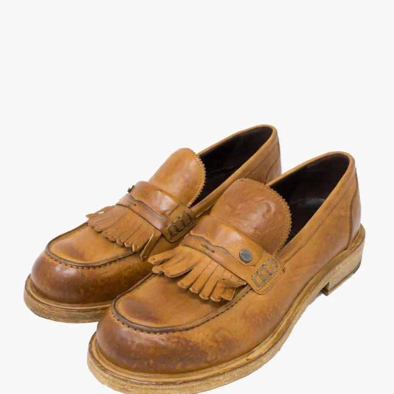 Buty męskie skórzane "Mocassino Frange"