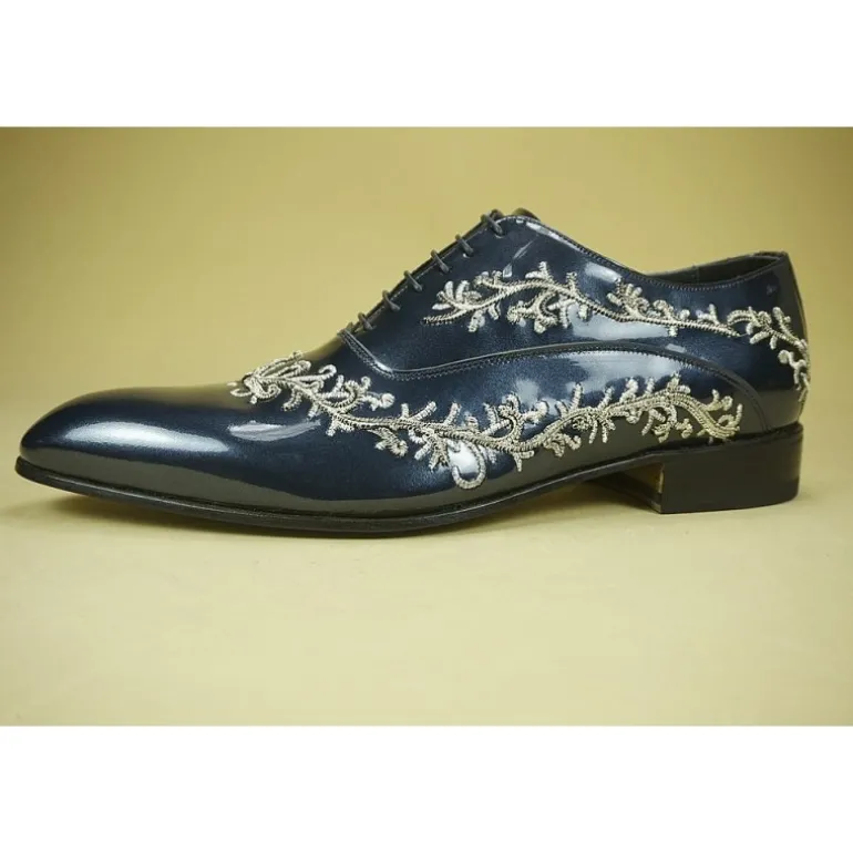 Buty męskie skórzane sznurowane "Ambrogio" BL