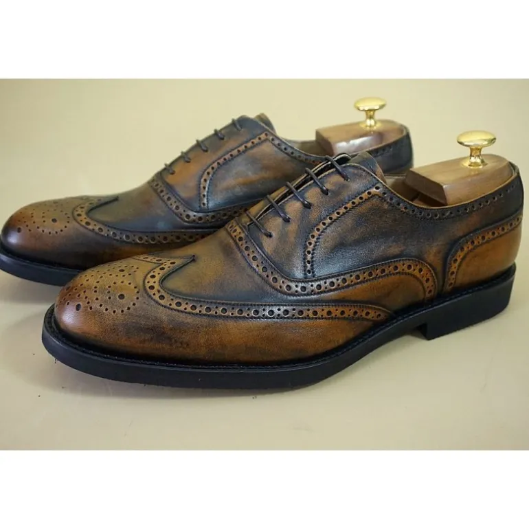 Buty męskie skórzane sznurowane "Bronzino" CO