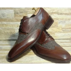 Buty męskie skórzane sznurowane "Bubbola"