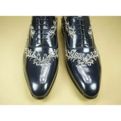 Buty męskie skórzane sznurowane "Ambrogio" BL