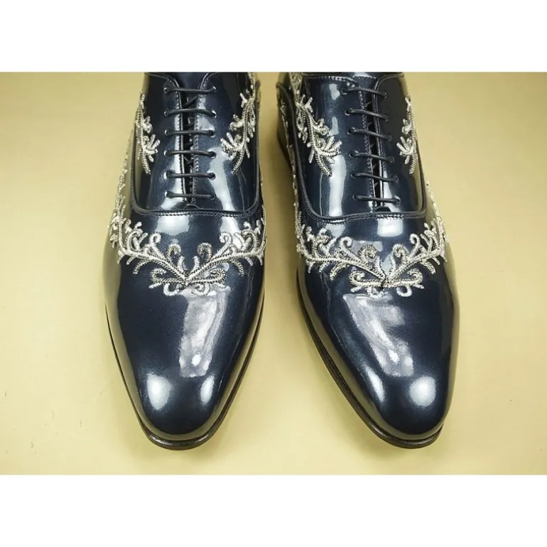 Buty męskie skórzane sznurowane "Ambrogio" BL