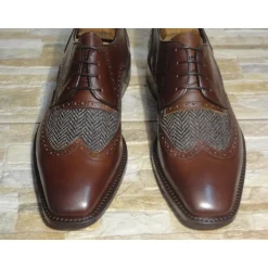 Buty męskie skórzane sznurowane "Bubbola"