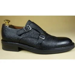 Buty męskie skórzane ze sprzączką "Narciso"