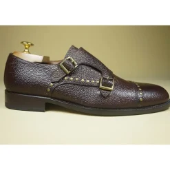 Buty męskie skórzane ze sprzączką "Lorenzo"