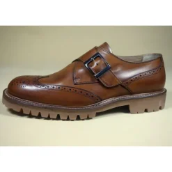 Buty męskie skórzane ze sprzączką "Alfredo"