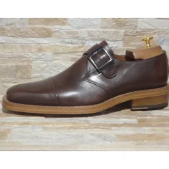 Buty męskie skórzane ze sprzączką "Carlo"