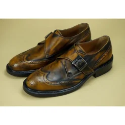 Buty męskie skórzane ze sprzączką "Antonio"