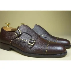 Buty męskie skórzane ze sprzączką "Lorenzo"