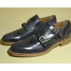 Buty męskie skórzane ze sprzączką "Vincenzo"