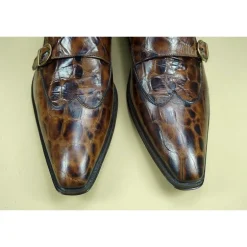 Buty męskie skórzane ze sprzączką "Walter"