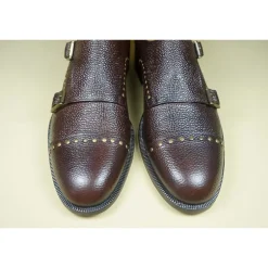 Buty męskie skórzane ze sprzączką "Lorenzo"