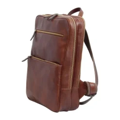 Casualowy plecak na laptopa z miękkiej skóry cielęcej "Baltico II" Brązowy