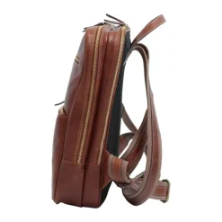 Casualowy plecak na laptopa z miękkiej skóry cielęcej "Baltico II" Brązowy