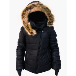 Ciepła i puchowa kurtka Damska skórzana i valtherm "Unico"