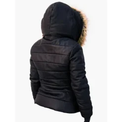 Ciepła i puchowa kurtka Damska skórzana i valtherm  "Unico"