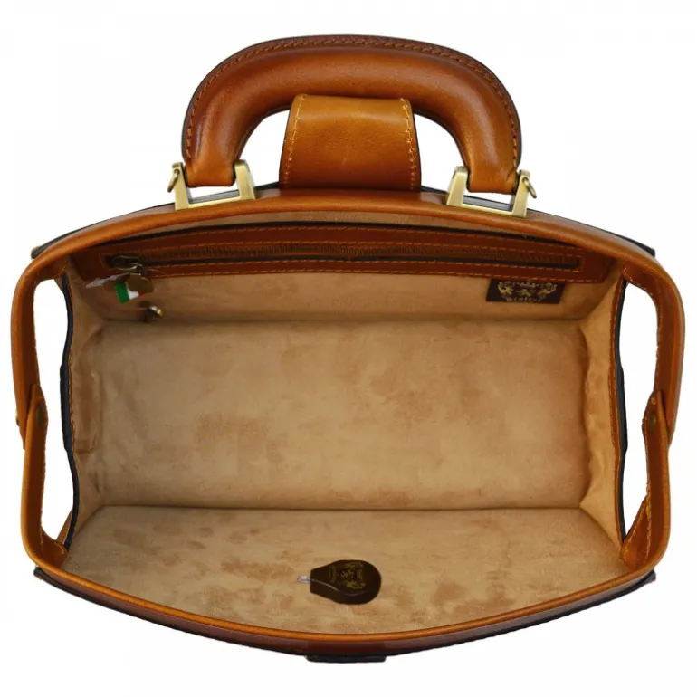 Damska skórzana torebka z zamkiem na klucz "Lady Brunelleschi" 120/N