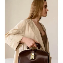 Damska skórzana torebka z zamkiem na klucz "Lady Brunelleschi" 120/N