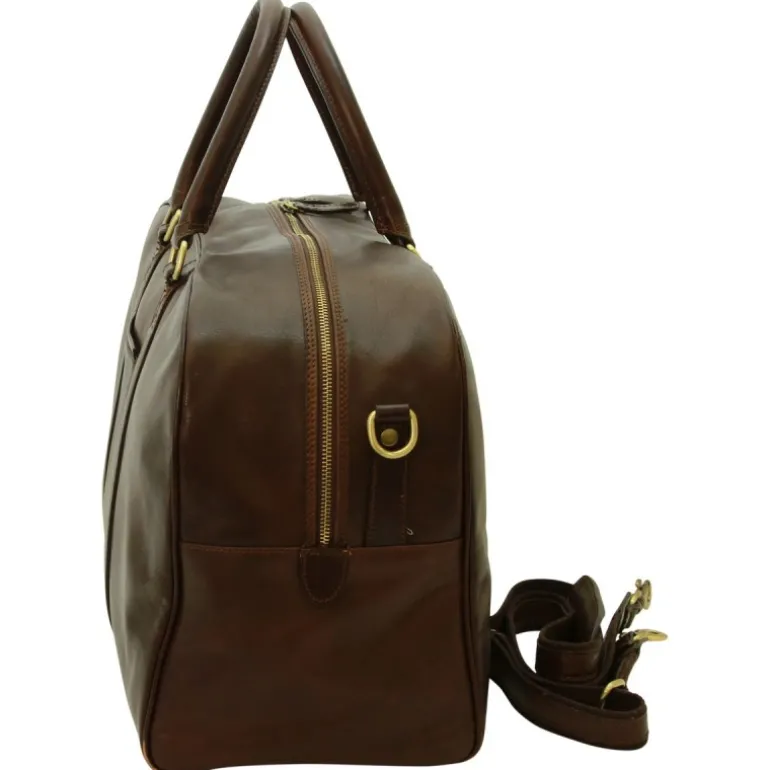 Duża, minimalistyczna torba podróżna szlachetnej skóry cielęcej "Grudziądz" BC