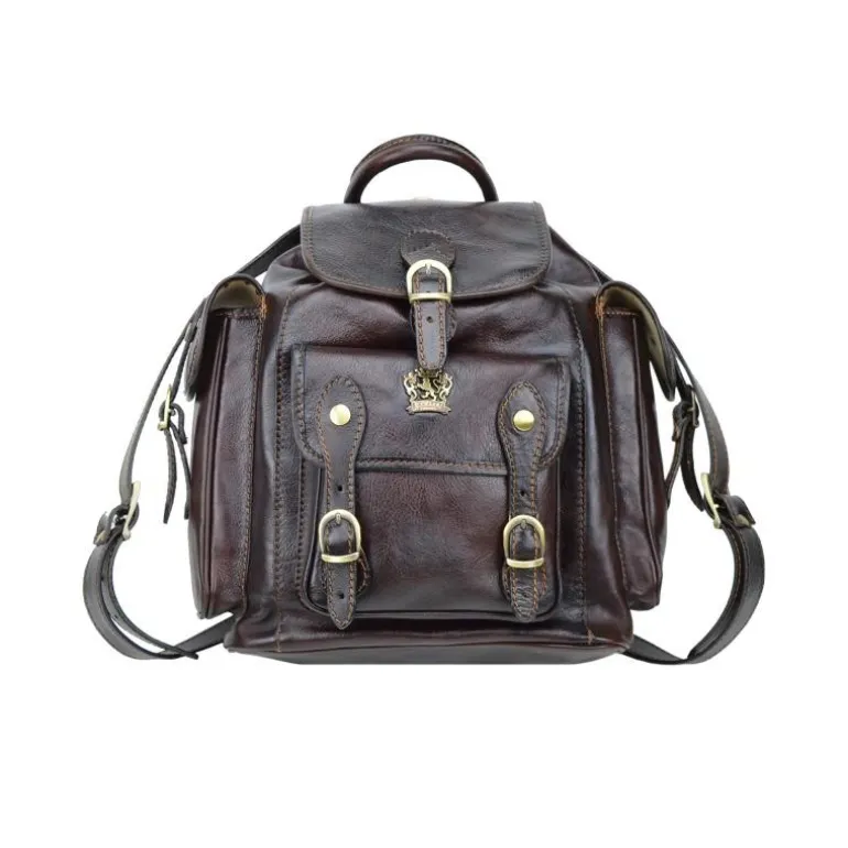 Duży skórzany plecak unisex "Montalbano" B346
