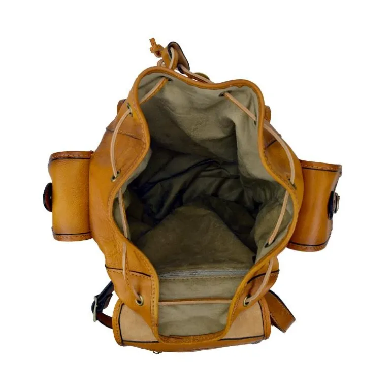 Duży skórzany plecak unisex "Montalbano" B346