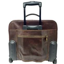 Ekskluzywny walizka na kółkach z prawdziwej włoskiej skóry "Brunello" BC