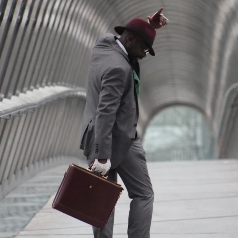 Elegancka skórzana aktówka na laptopa. "Raffaello" B116-17