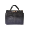 Elegancka skórzana torebka damska z krokodylim wzorem. "Vittoria Colonna" K153