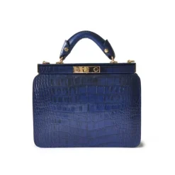 Elegancka skórzana torebka damska z krokodylim wzorem. "Vittoria Colonna" K153