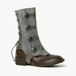 Getry na obuwie ze skóry i płótna Canvas "Ghette Canvas Bottoni" SC