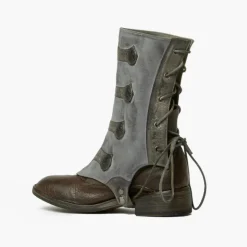 Getry na obuwie ze skóry i płótna Canvas "Ghette Canvas Bottoni" SC