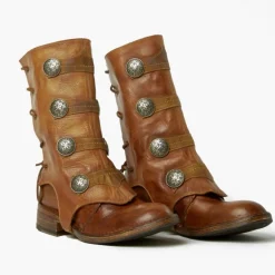 Getry na obuwie ze skóry "Ghette Bottoni" MI