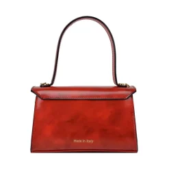 Klasyczna skórzana torebka damska z klapą "Miss Impruneta" R146