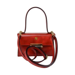 Klasyczna skórzana torebka damska z klapą "Miss Impruneta" R146