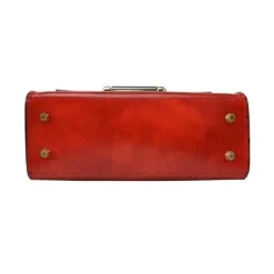 Klasyczna skórzana torebka damska z klapą "Miss Impruneta" R146