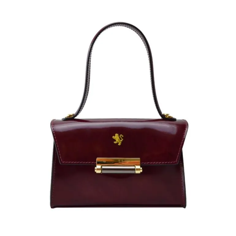 Klasyczna skórzana torebka damska z klapą "Miss Impruneta" R146