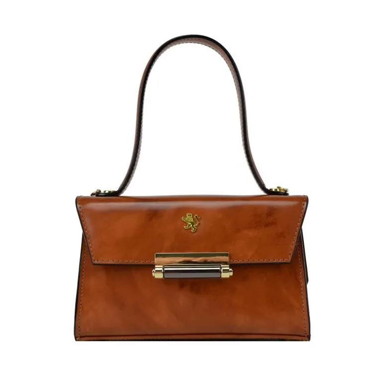 Klasyczna skórzana torebka damska z klapą "Miss Impruneta" R146