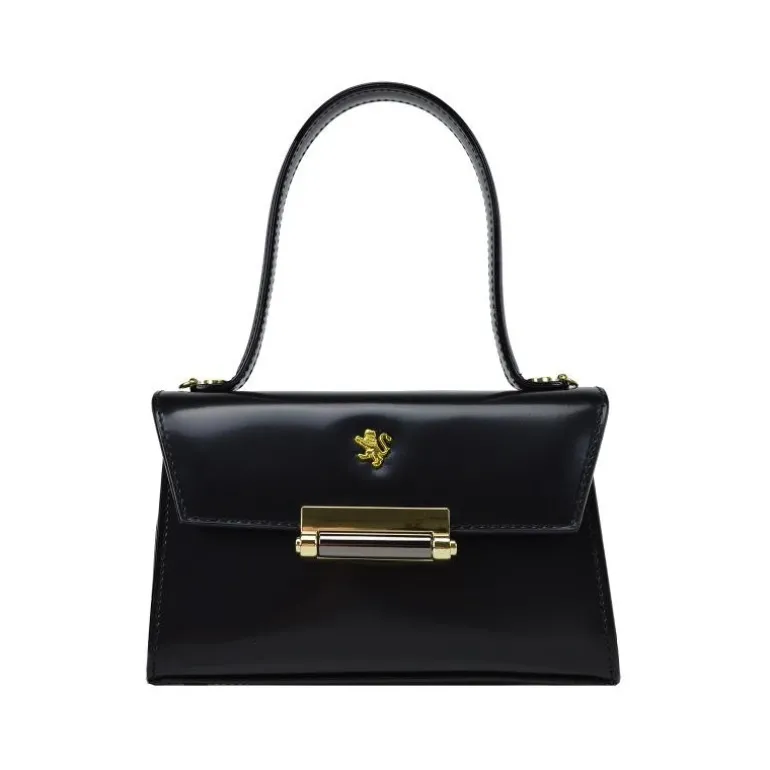 Klasyczna skórzana torebka damska z klapą "Miss Impruneta" R146