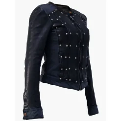 Kurtka skórzana Damska "Strisce e borchie"